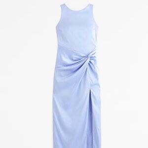 BLUE Women’s Draped Skirt Maxi Dress - Abercrombie & Fitch. Small-Regular